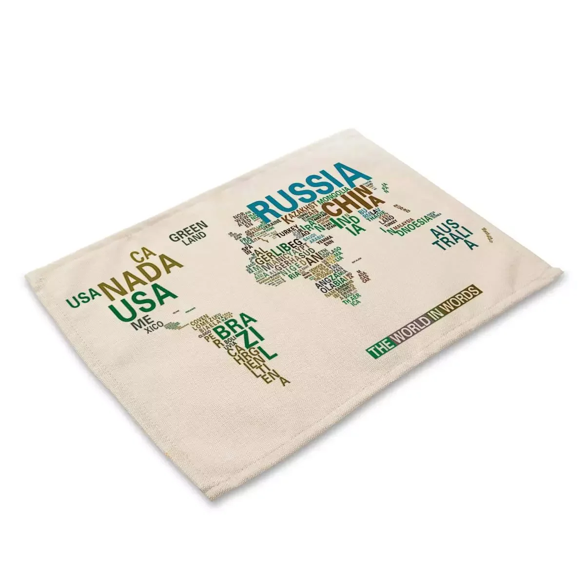 

2022 Table Map Design Cotton Linen Drink Coasters Table Mat Home Decoration