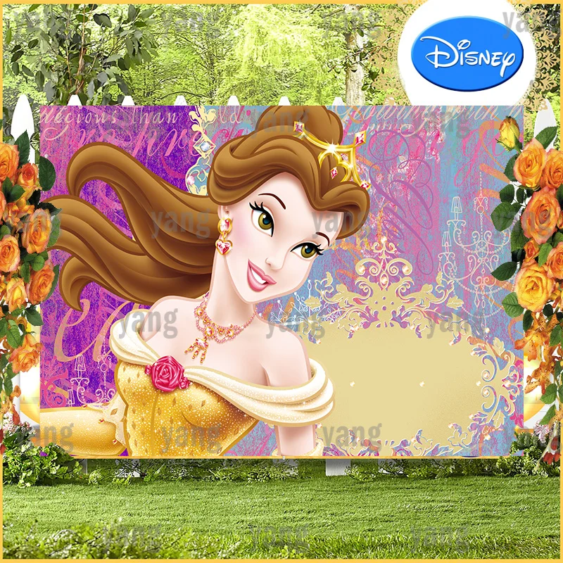 

Студийный фон для фотосъемки с изображением принцессы из мультфильма «Красавица и Чудовище»