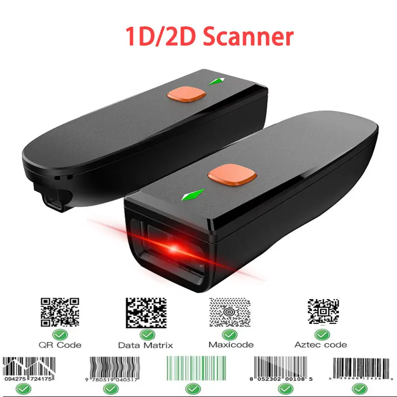 

M2 Bluetooth Portable 2D Barcode Scanner Pocket QR Bar code Reader PDF417 for Tobacco Garment mobile payment Industry