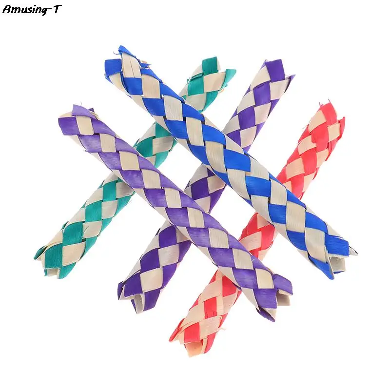 

5 PCS Creativity DIY Finger Traps Classic Natural Chinese Bamboo Fingers Trap Replacement Popits Pop Tube Fidget Toys