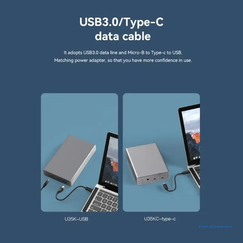 Внешний 2 5-дюймовый 3 корпус SSD/HDD из алюминиевого сплава быстрая передача данных 5