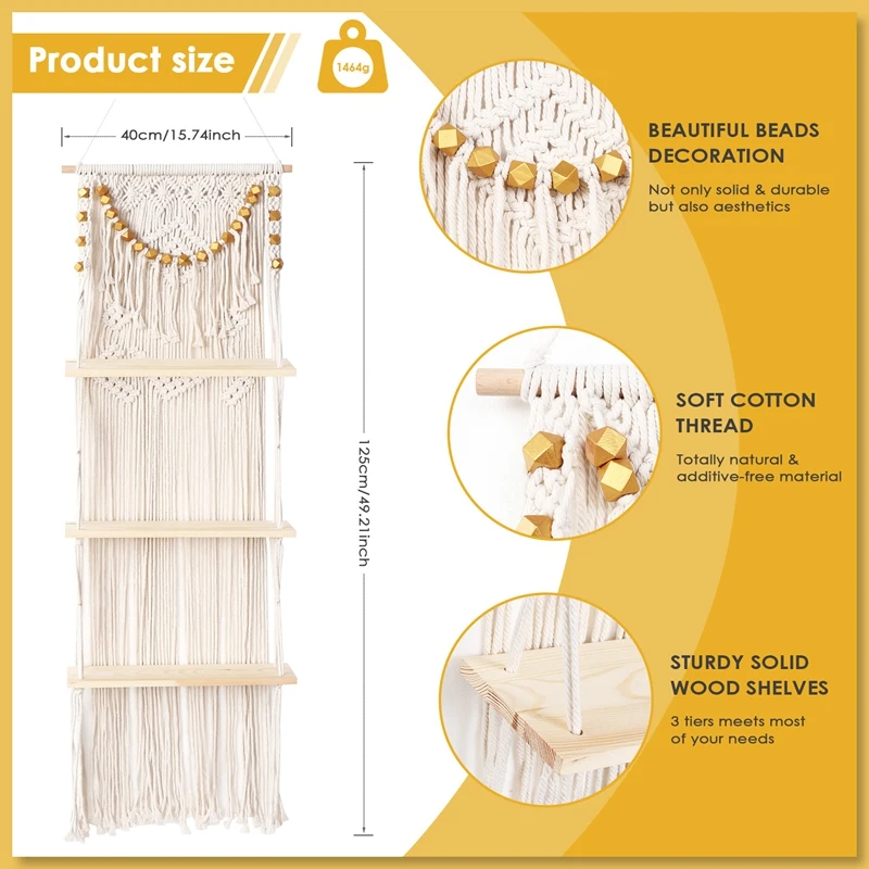 Настенные подвесные 3-уровневые плавающие настенные полки для спальни ванной