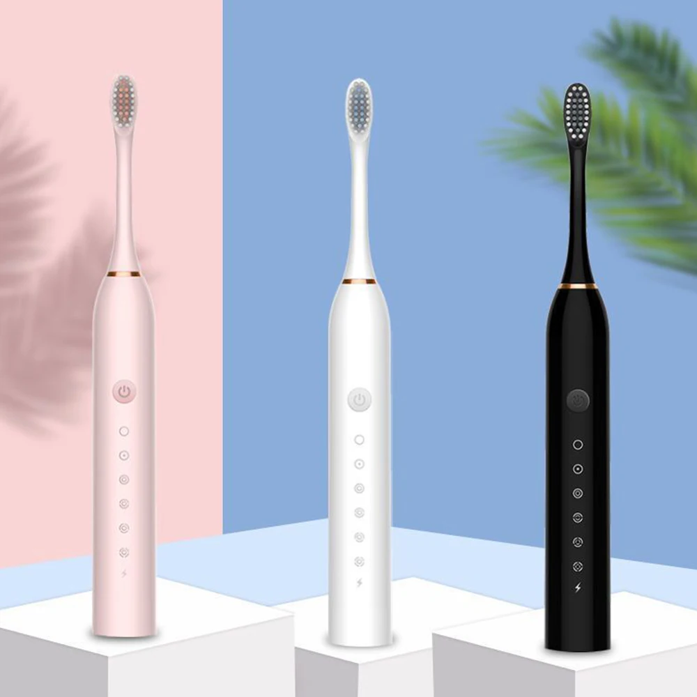 

Six-speed Toothbrush Adult Household Soft Bristles Ultrasonic Waterproof Automatic Electric Toothbrush