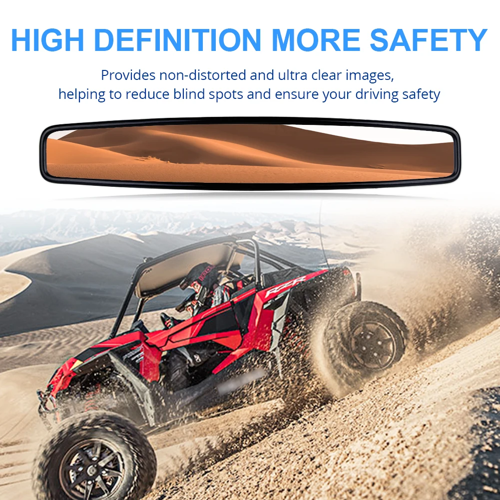 

Wide Angle Rear View Mirror For UTV Off Road Accessories High-Definition Rearview Center Mirror For Polaris RZR UTV Accessories