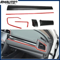 car console center dashboard cover trim interior mouldling stickers typer style for honda civic 10th 2016 2018 car accessories