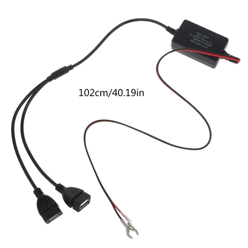 QC3.0 USB понижающий модуль DC10V-30V до 5V 3A 9V 2A 12V 1.5A зарядный кабель Прямая доставка