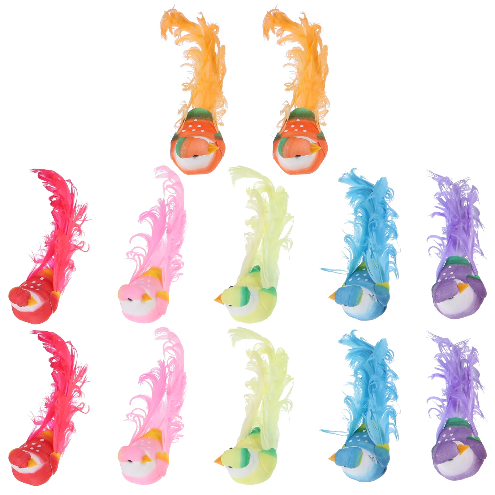 

12pcs Simulation Birds Artificial Birds Model Adornments Garden Ornaments