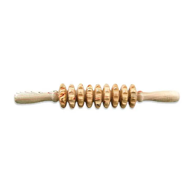 

Wooden Exercise Roller Handheld Cellulite Blasters Sports Injury Body Trigger Point Muscle Roller Sticks Massager Tool