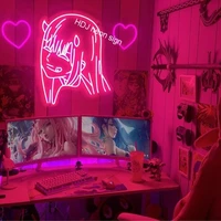 custom led neon sign anime zero two 002 wall decor for bedroom internet game room cafe bar decorative neon light