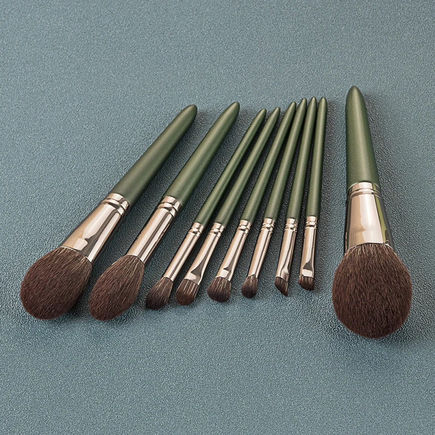 Набор зеленых волшебных кистей для макияжа SAIANTTH 9 шт. тени век свободная пудра