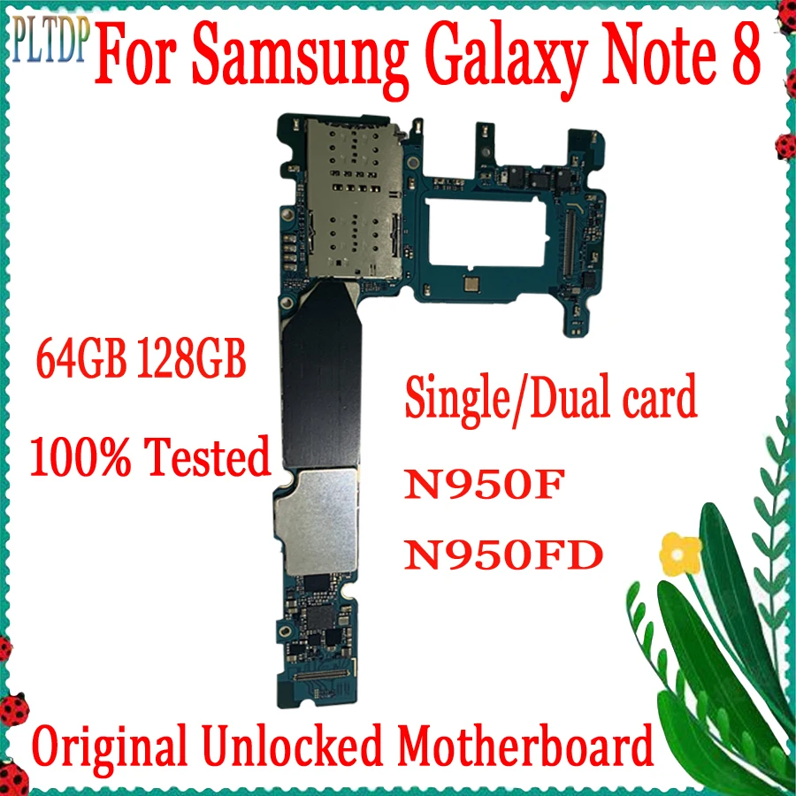 Материнская плата Samsung Galaxy Note 8 N950F N950FD 64 ГБ 128 оригинальная разблокированная