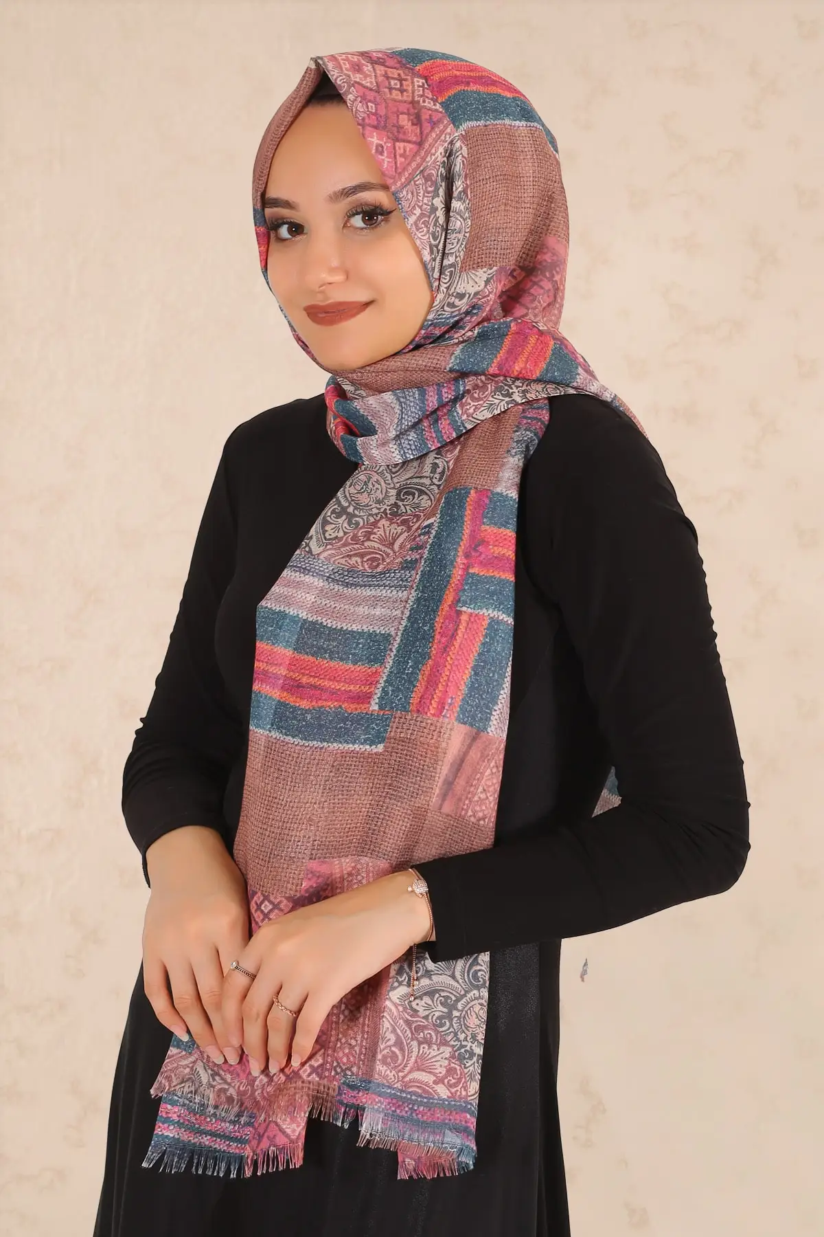 

Female Pattern Cotton Scarf Women 2021 Fashion Hijab
