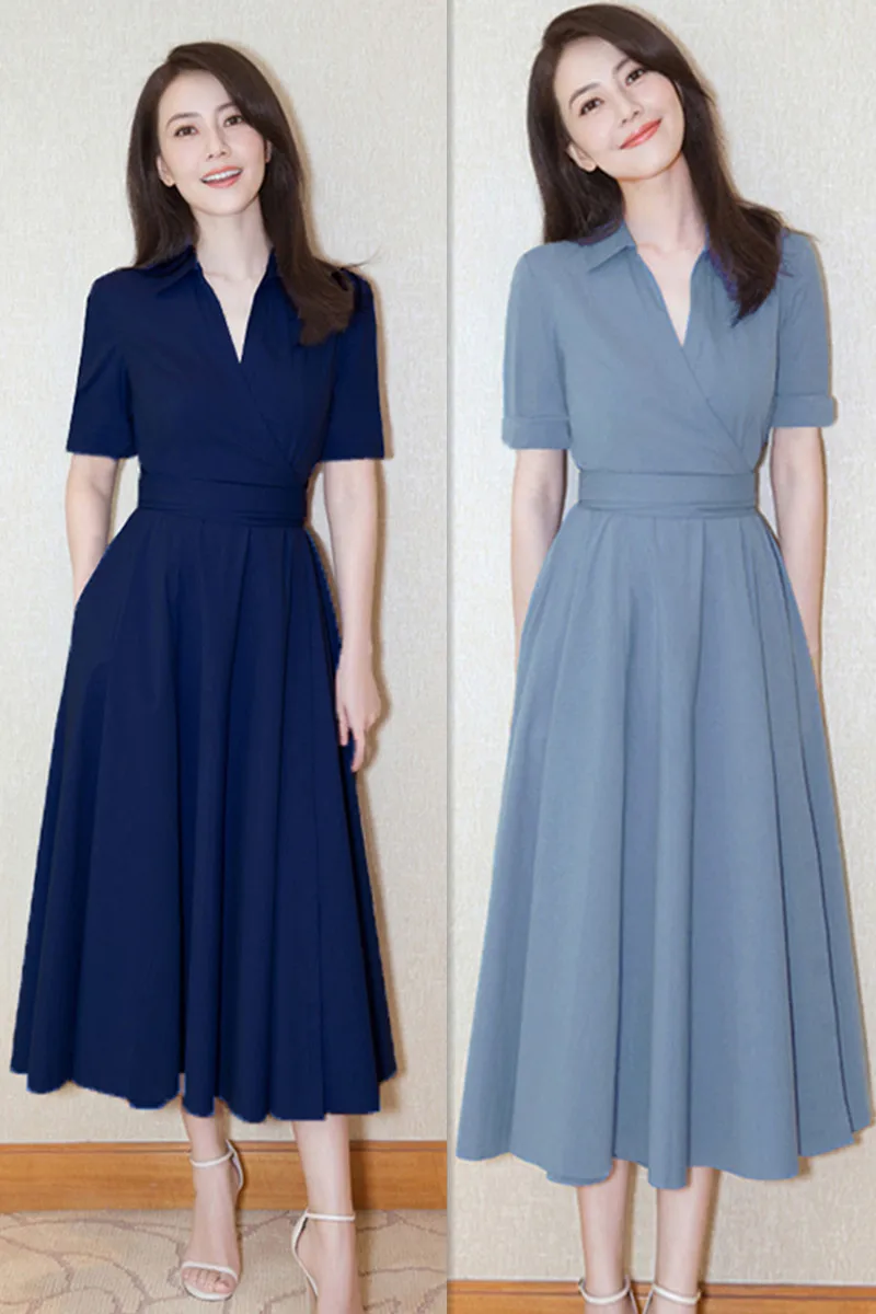 

Large Size Fat Dress Chiffon Western Style Long Skirt Fat Girl Western Style Covers Belly and Looks Thin Summer Skirt