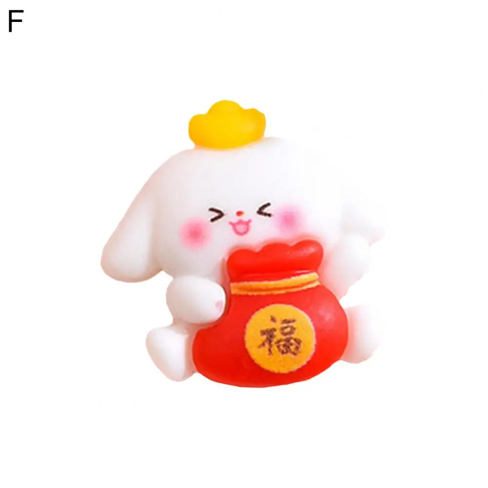

Creative Bunny Sculpture Compact Rabbit Figurine Colorfast Interior Dashboard Lanterns Bunny Toy Create Atmosphere
