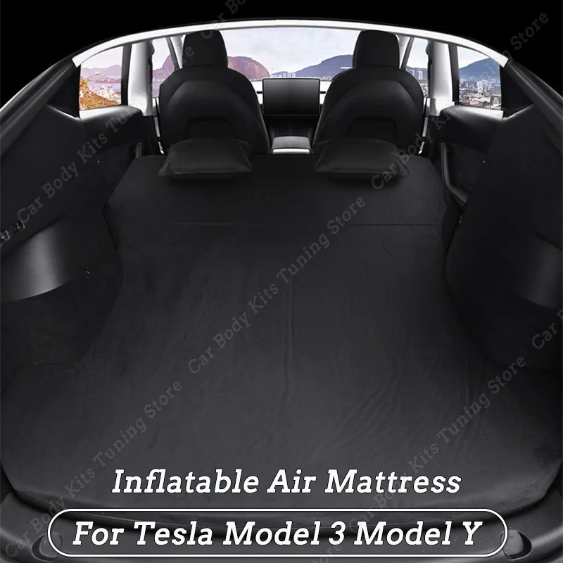

Надувной матрас для Tesla Model 3, модель Y 2017-2023, надувной матрас для отдыха на открытом воздухе, кемпинга, надувная специальная замшевая ткань, кровать для путешествий на автомобиле