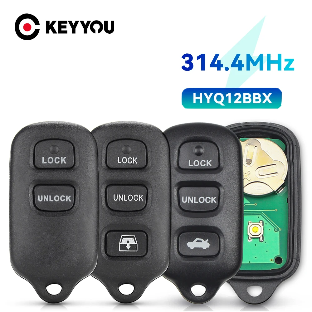 

KEYYOU дистанционный ключ-брелок от машины 2/3 + 1 кнопочный безключевой для Toyota HYQ12BBX Highlander Camry Solara Corolla Sienna 2002 -2007 314,4 МГц