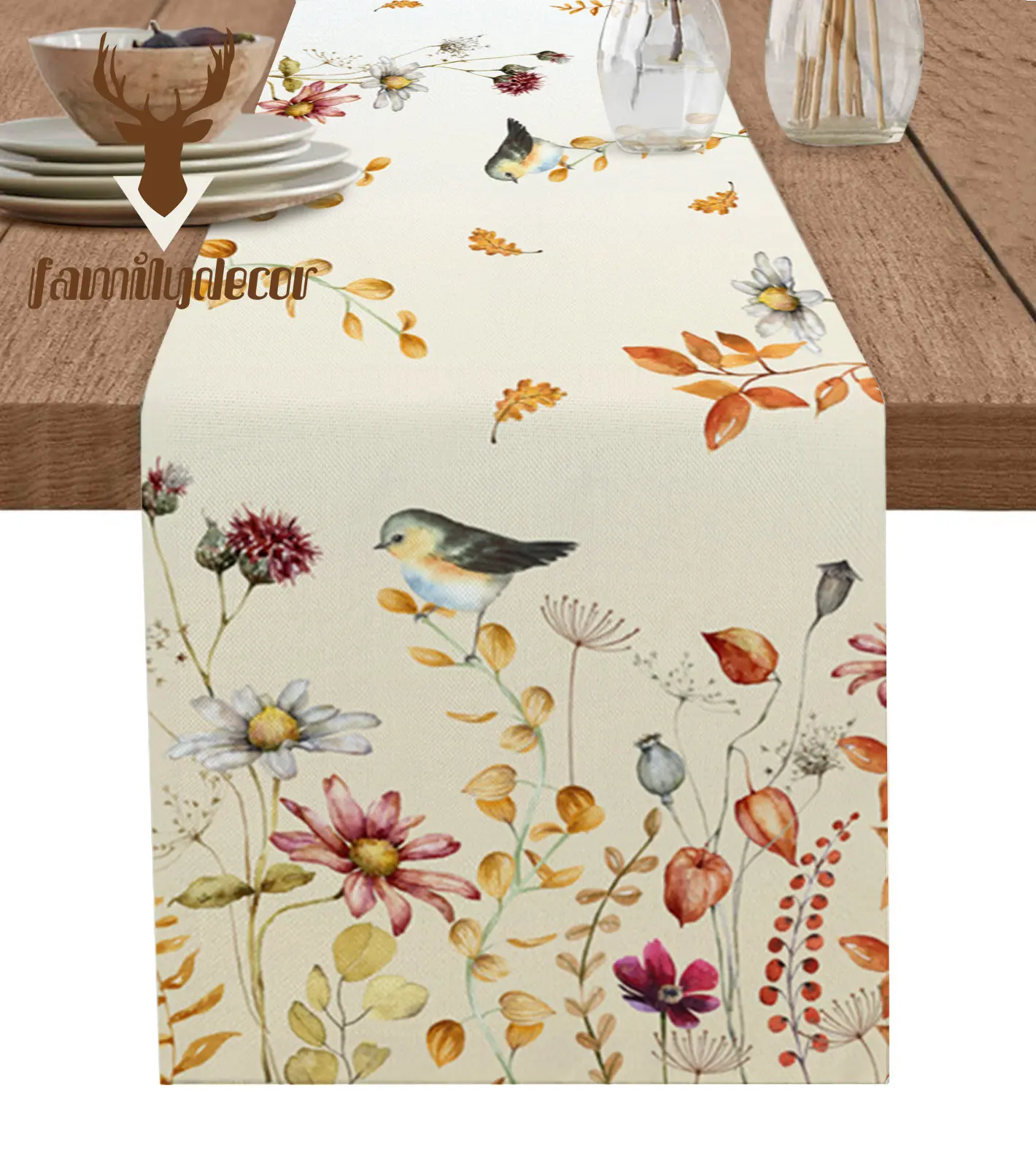 

Скатерть с изображением диких цветов на День Благодарения