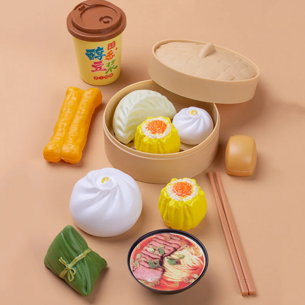 

Kitchen Toys Steamed Buns Playing House Chinese Breakfast Cooking Pretend Role Kid Gift Children's Plastic Food Mini Steamer