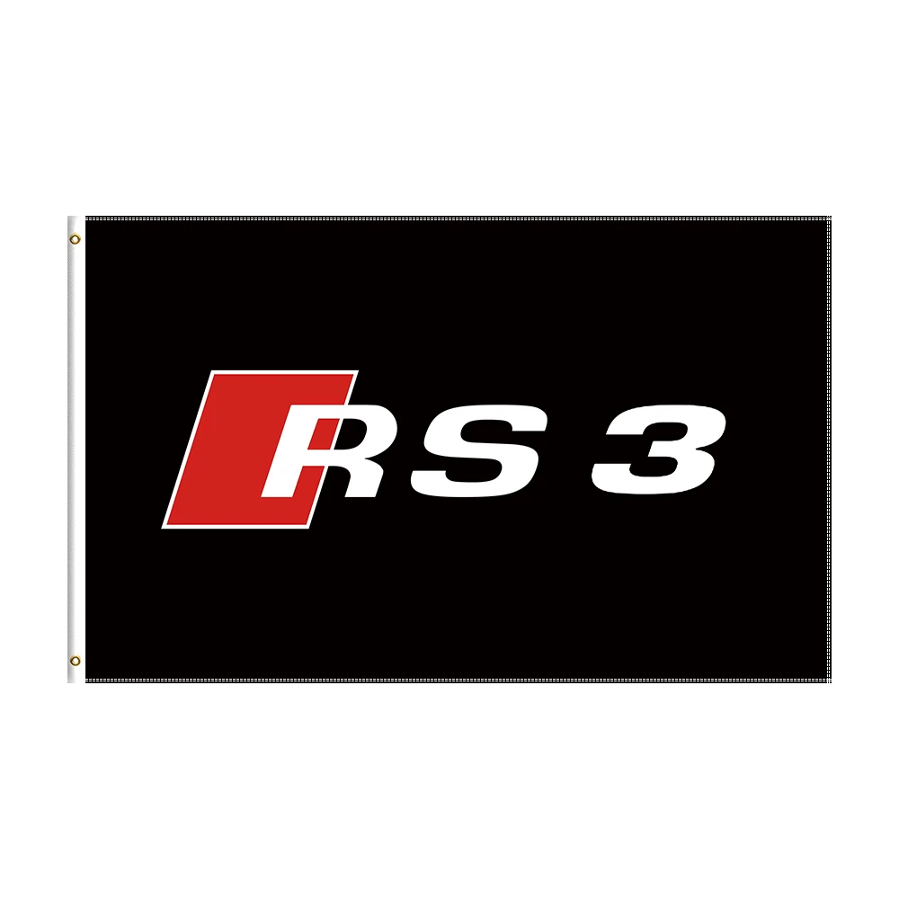 

3x5 Ft Audi RS Flag Polyester Printed Racing Car Banner For Decor