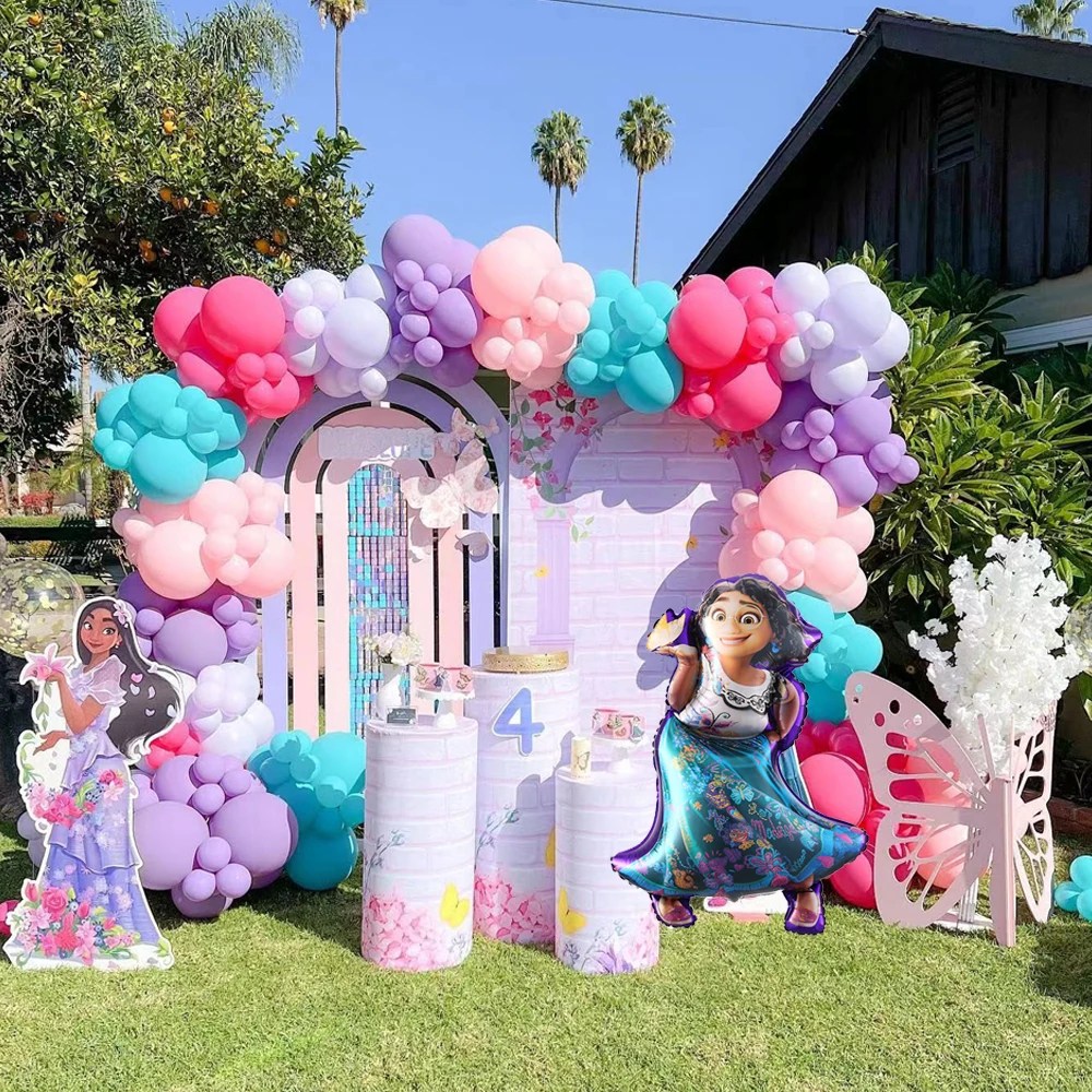 

133pcs Disney Mirabel Encanto Balloon Arch Garland Kit Purple Green Latex Balloons Girls Birthday Party Decor Baby Shower Supply