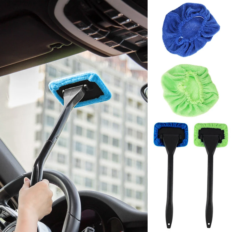 

Car Glass Brush Car Mop Cleaning Windows Windshield Fog Cleaning Tool Brush Washing Rag Wipe Duster Office Windows Glass Cloth