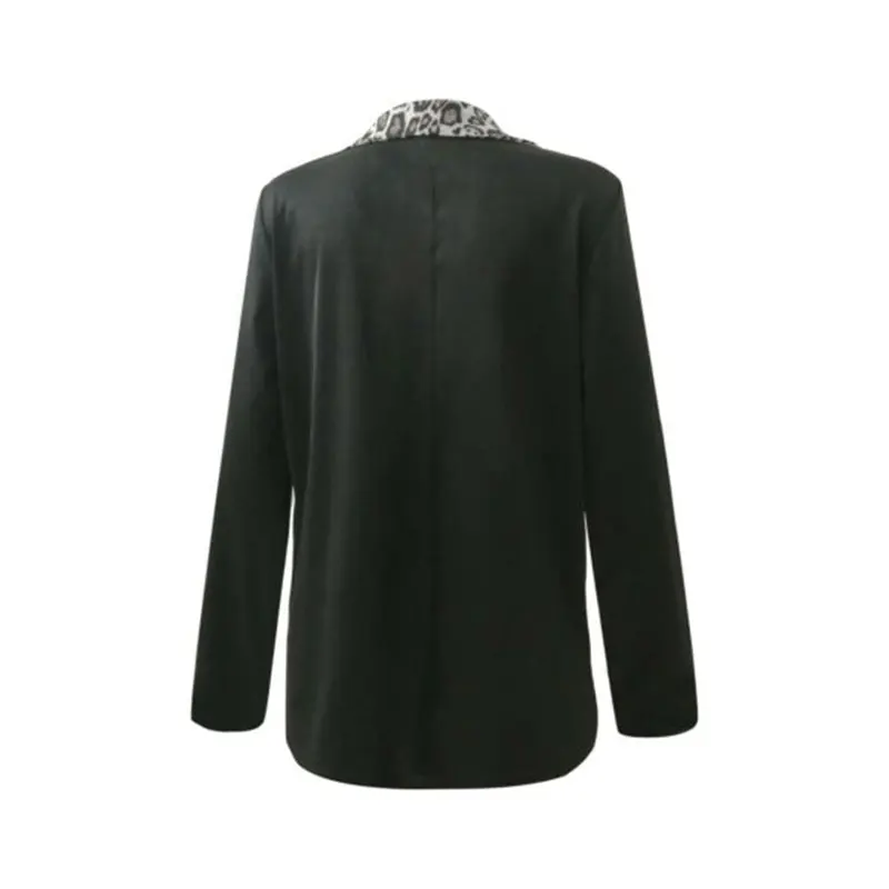 Women Fashion Blazers Spring Autumn Elegant Jacket Stylish Formal Office Lady Long Sleeve Solid Color Coat