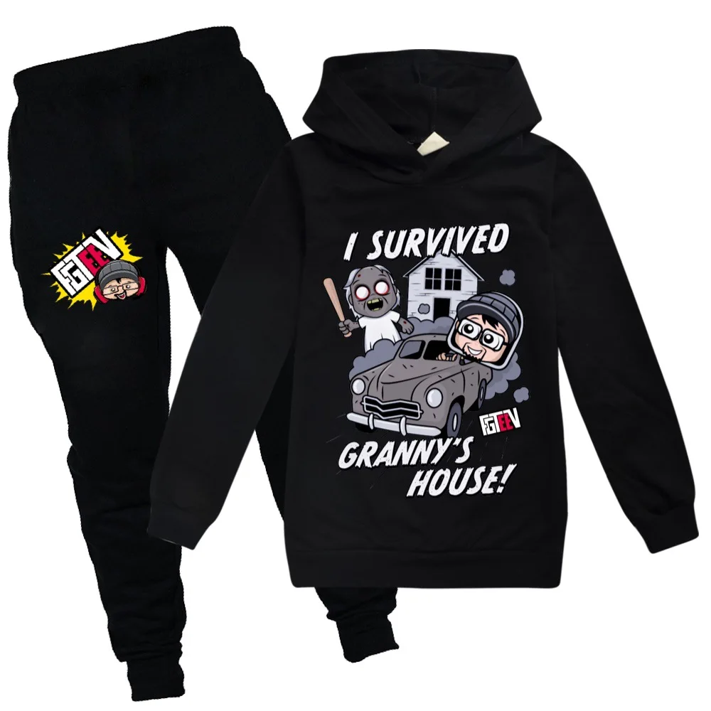 

Spring Fall Kids Sweatshirt Cartoon Fgteev Hoodies Clothes Autumn Hoodie Top+Pands 2P Suit Girls Clothing Sets Boys Holiday Gift
