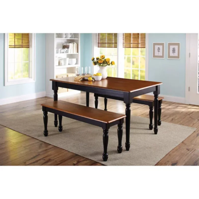 

Better Homes and Gardens Autumn Lane 3-Piece Dining Set, Black and Oak