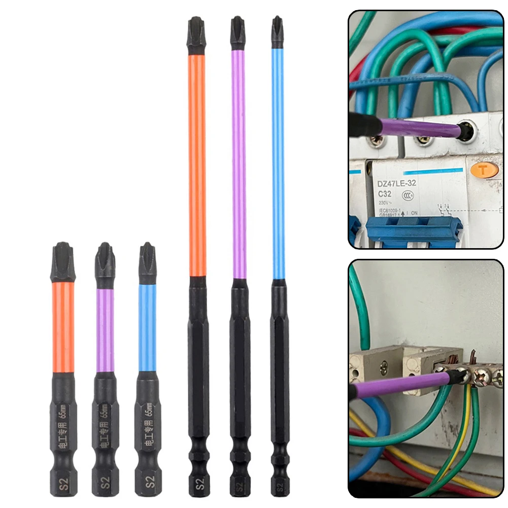 

65mm+150mm Special Slotted Cross Screwdriver Bits For Electrician FPH1 FPH2 FPH3