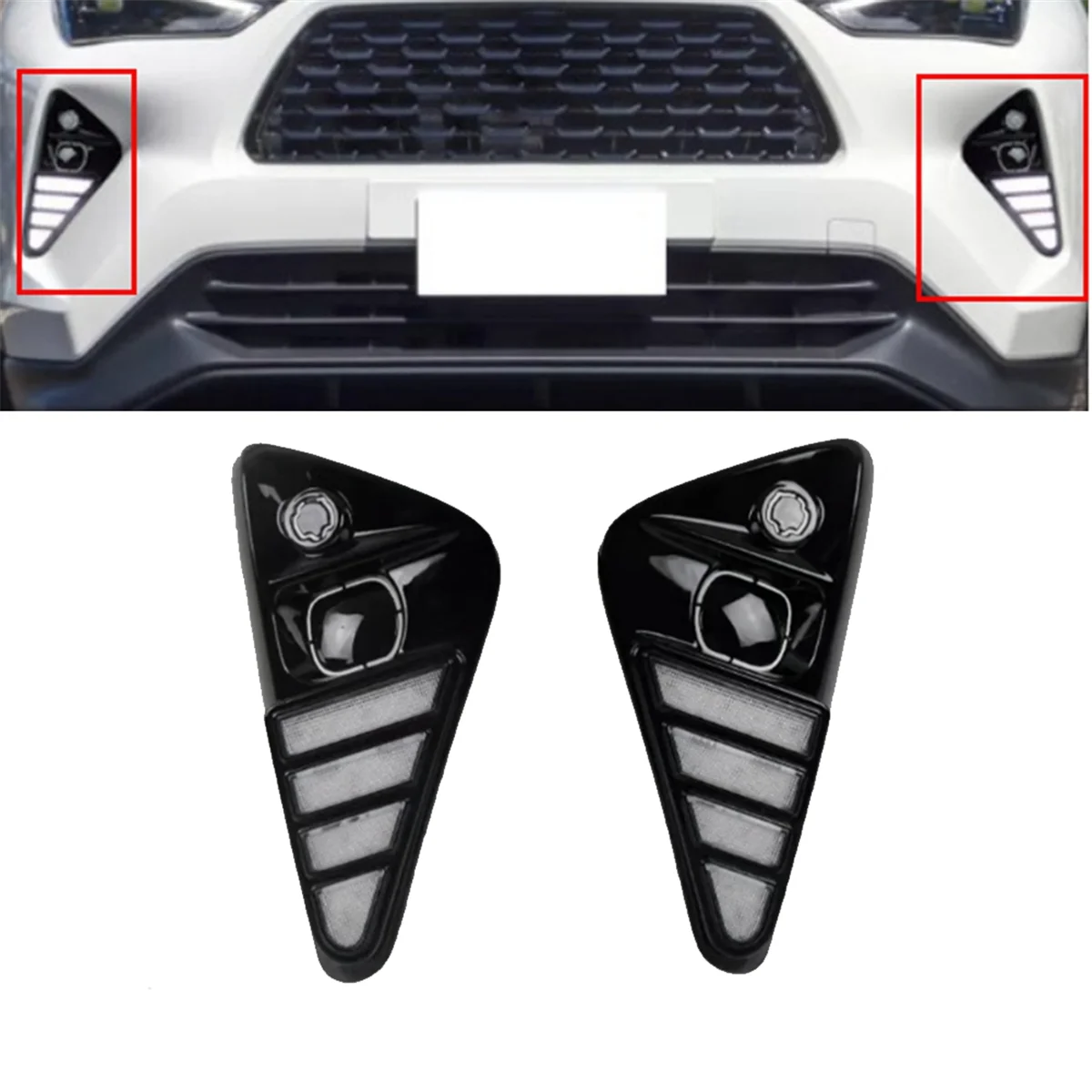 Автомобильные DRL дневные ходовые огни светодиодные противотуманные фары