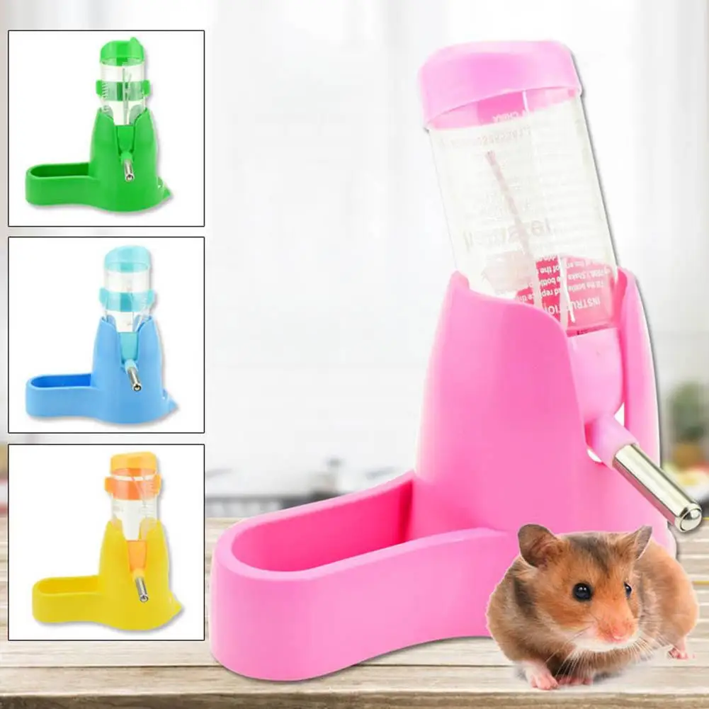 

Good Practical 2 in 1 Hamster Water Bottle with Food Container Base Detachable Long Lasting Hamster Feeder Pet Supplies