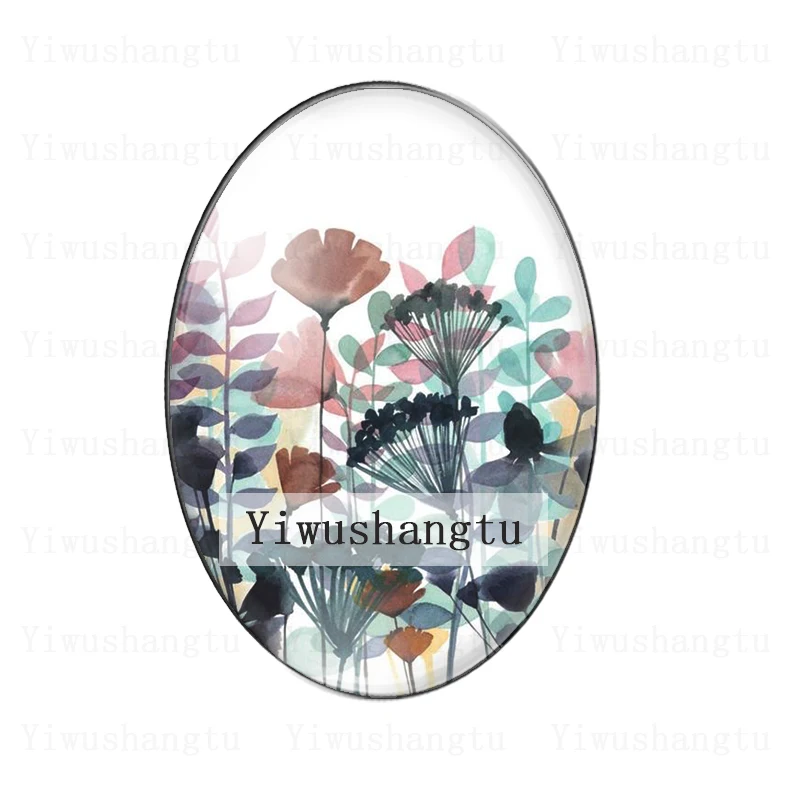 Красота винтажные чернила цветы травы изображения картина 13x18 мм/18x25 мм/30x40 мм