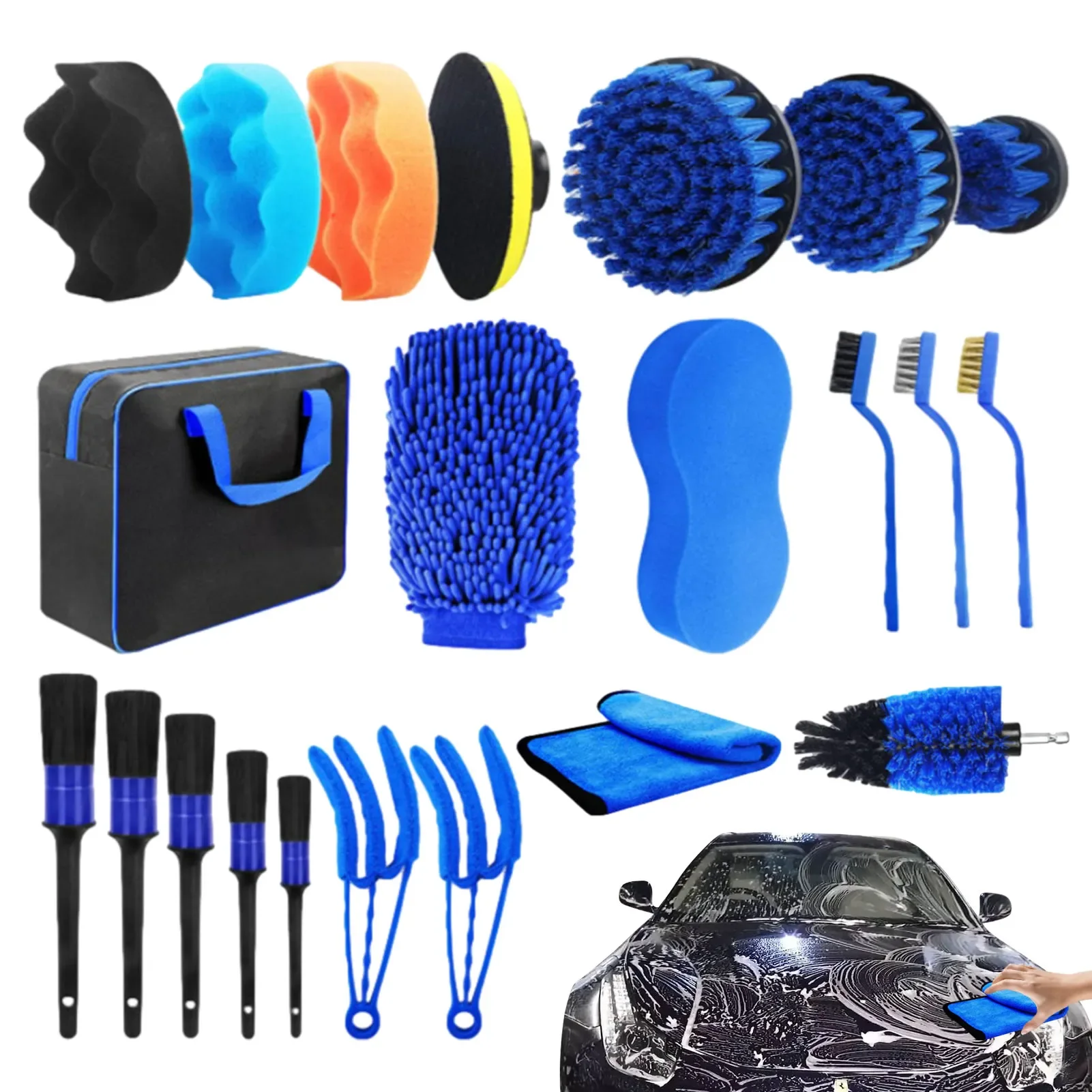 

Cleaning Kit 22pcs Car Detailing Kit Wheel Tire Cleaning Tools Car Wash Kit Auto Cleaning Supplies For Cleaning Wheels