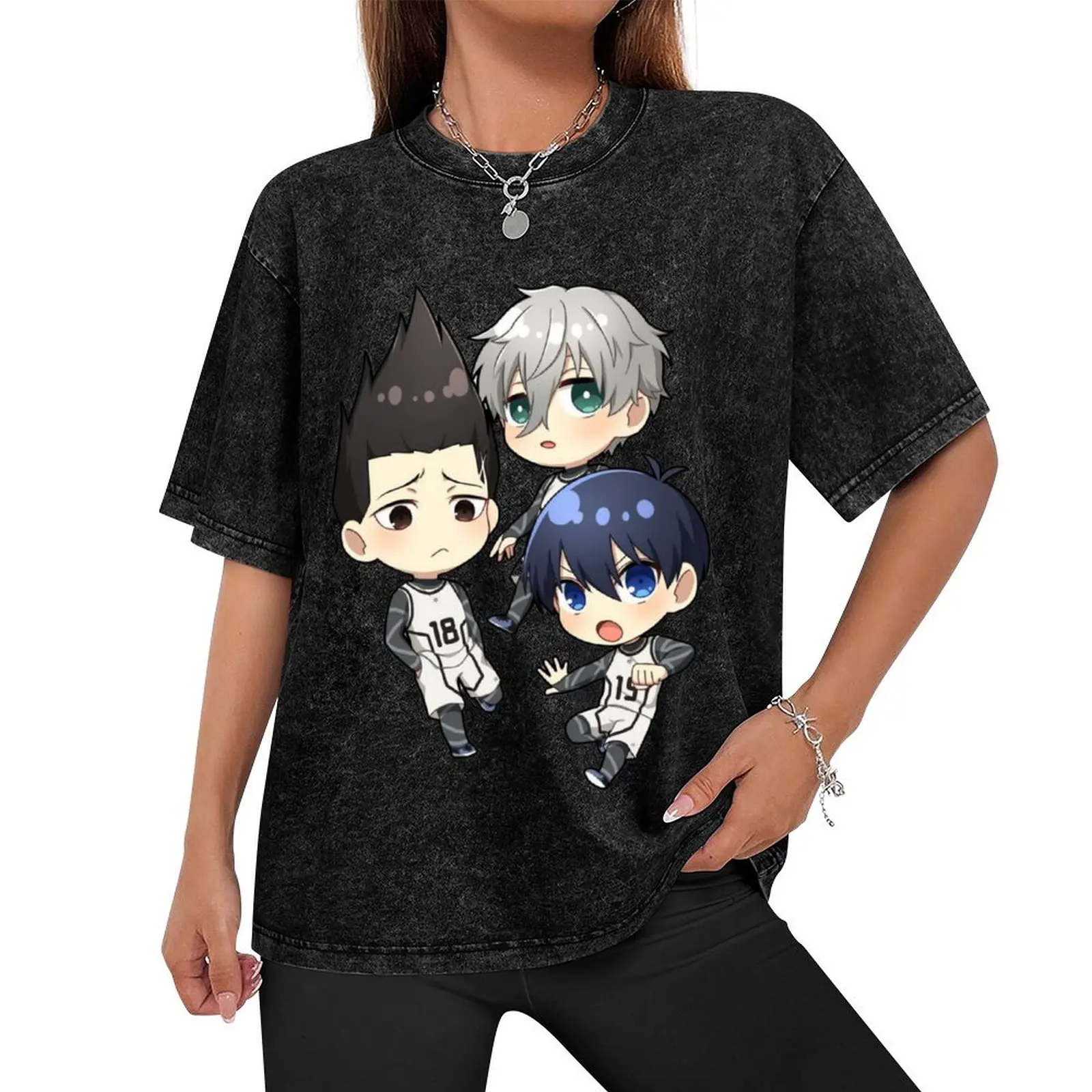 Футболка Seishiro Nagi with Bachira Meguru Isagi Yoishi футболка большого размера черная мужская