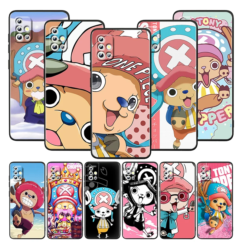 

Anime One Piece Cute Chopper For Samsung Galaxy A52S A72 A71 A52 A51 A12 A32 A21S 4G 5G Fundas Soft Black Phone Case Capa Coque