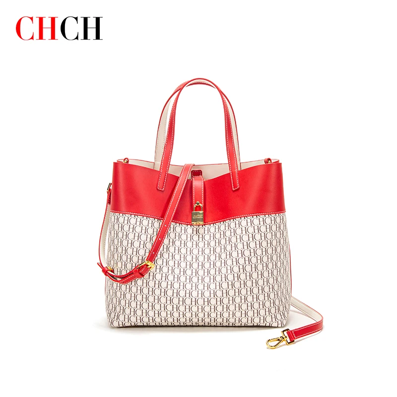 

CHCH High Capacity Famous Luxury Brand Handbags for Office Women 2023 Trends Designer PVC Shopper Shoulder Shopping Bag