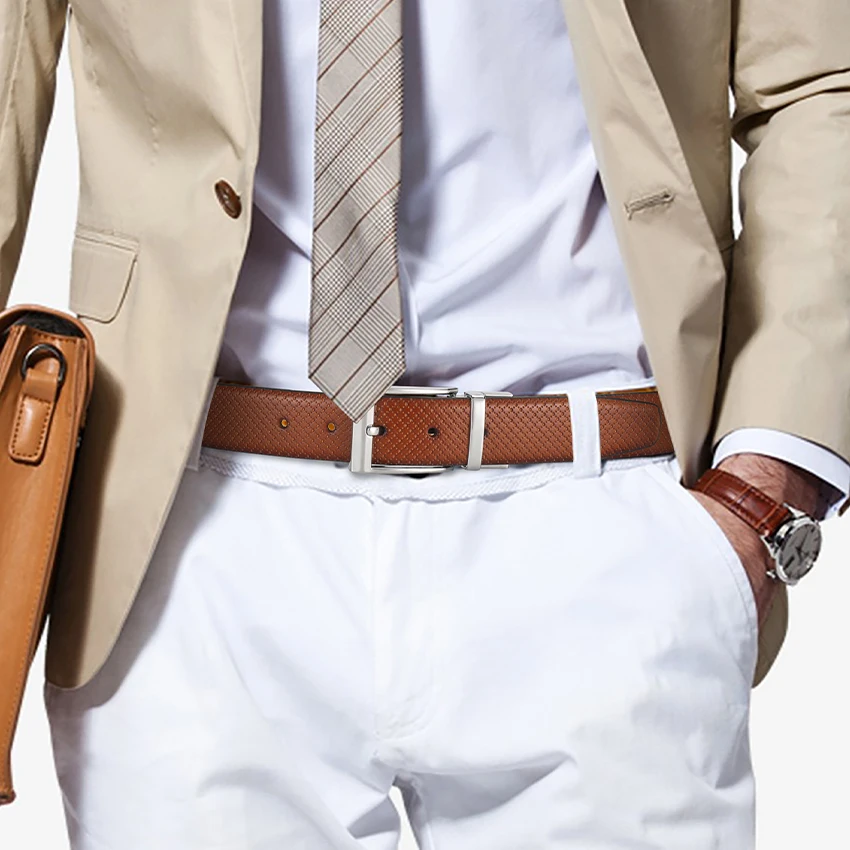 Мужской ремень Athosline из натуральной кожи 35 мм