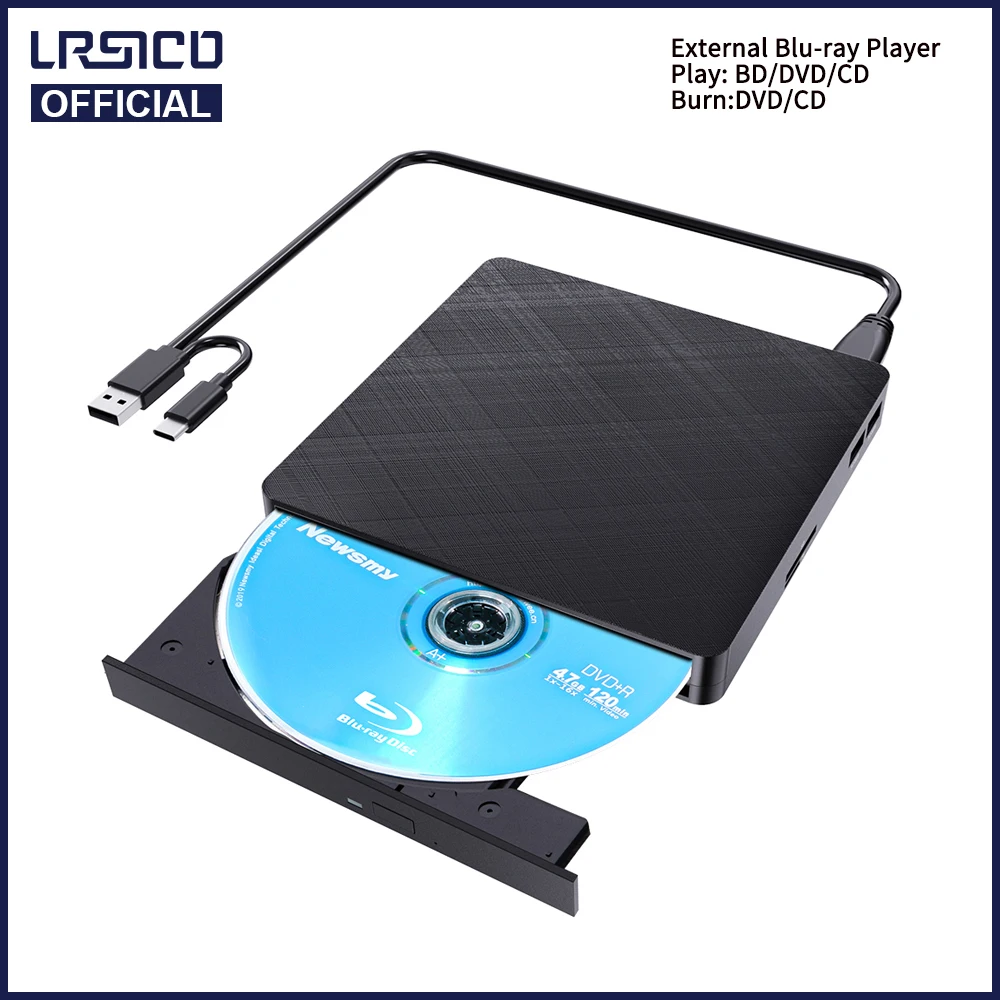 

5 In 1 USB 3.0 Slim External DVD RW CD BD Blu-ray Player Reader DVD CD Burner Writer Portable Optical Drives For Computer PC Mac