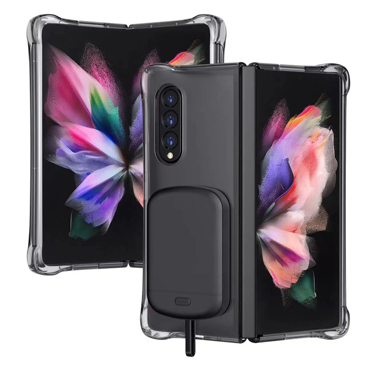 

10000 Shockproof Battery charger case For Samsung Galaxy Z Fold 3 5G Magnetic Stand Cover Power Bank For Galaxy Z Fold 4