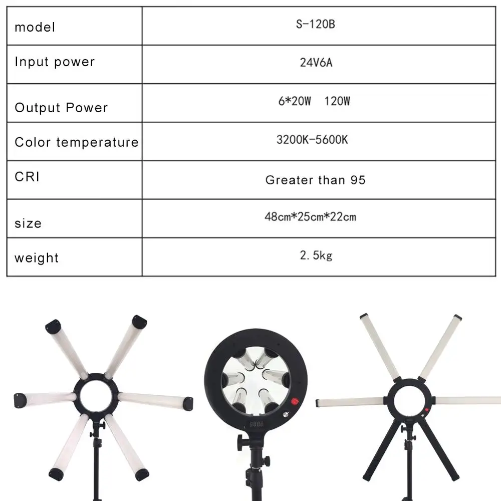 Светодиодная панель с шестью звездами 3200-5500K красивый мягсветильник лампа без
