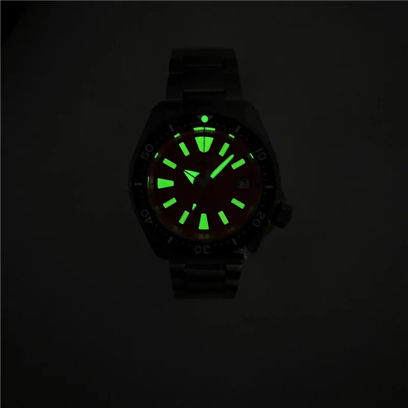 Часы наручные Heimdallr Titanium SKX007 мужские автоматические механические с желтым