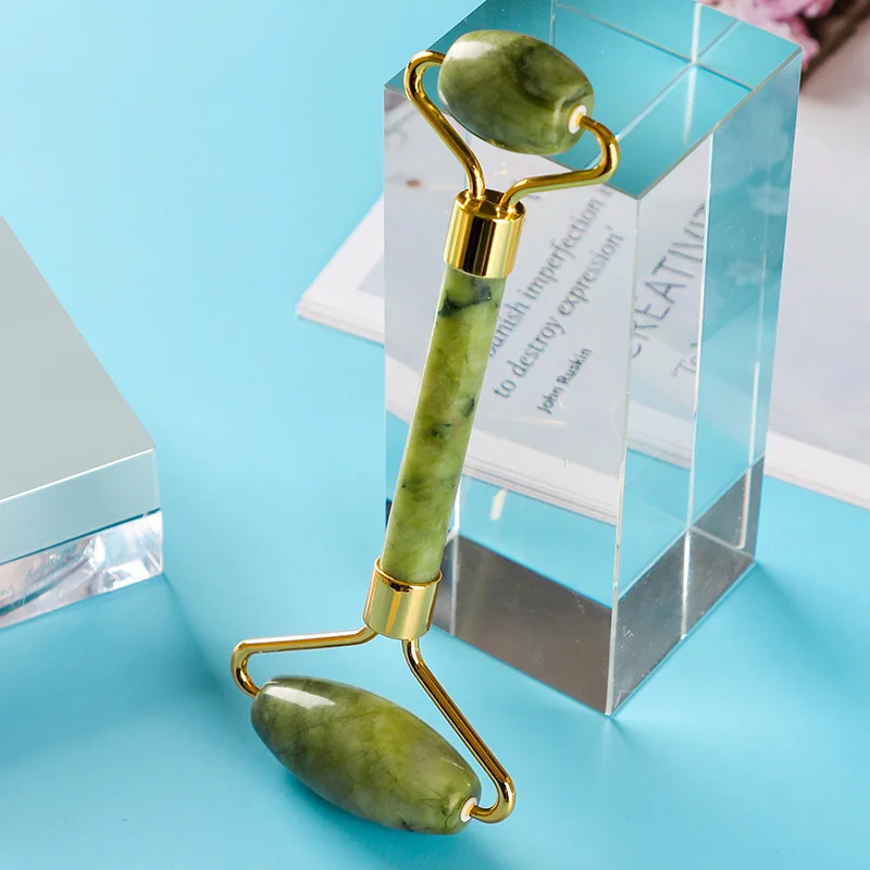 

Массажер для лица, Нефритовый ролик, натуральный камень, ролик для ухода за кожей лица, массажер для глаз, гуаша, лифтинг морщин, инструмент д...