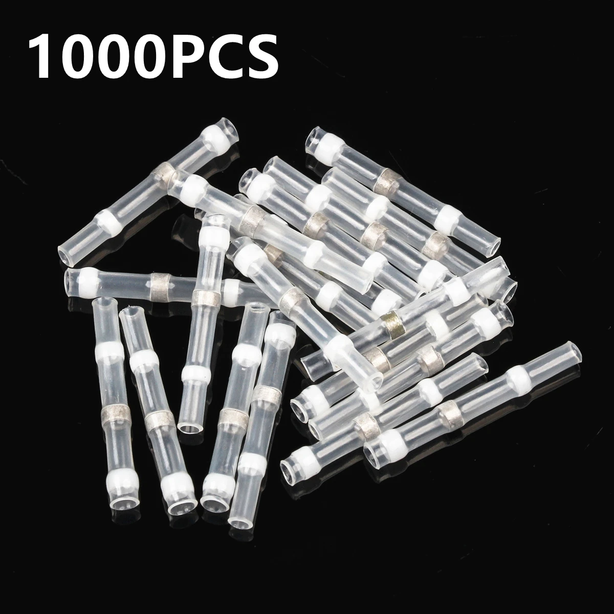 

500/1000PCS Waterproof Solder Seal Heat Connector White Shrink Butt Connectors Terminals Electrical Wire Car Insulated Terminal