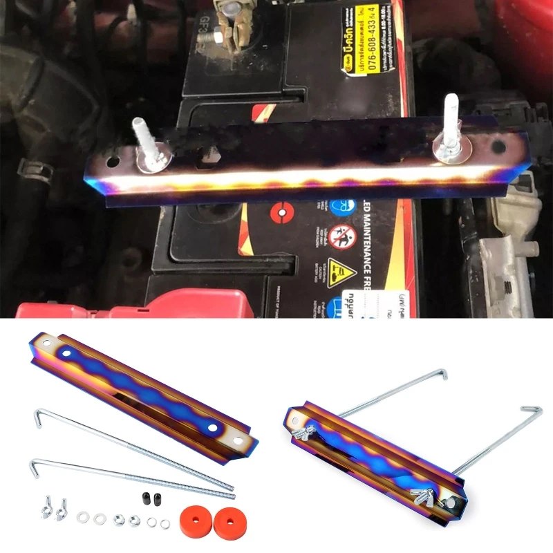 

Universal Billet Aluminum Battery Tie Down Bracket J Hook Battery Hold Down Bolts Battery Hold Down Set E8BC