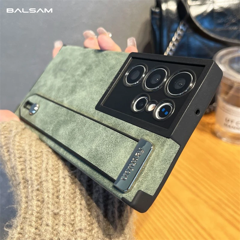 Замшевый кожаный чехол с ремешком на запястье для Samsung Galaxy S23 S22 Ultra S21 S20FE A73 A72 A53 52 A13 A50 A12, матовый мягкий чехол из ТПУ