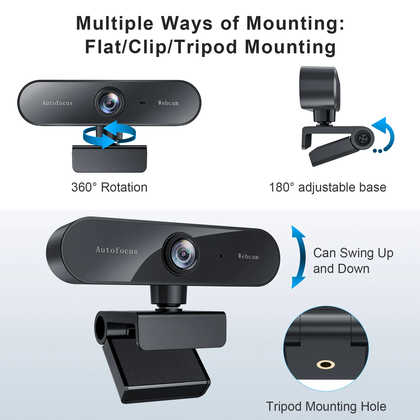 Веб-камера с автофокусом 1080P HD веб-камера микрофоном компьютерная USB-камера угол