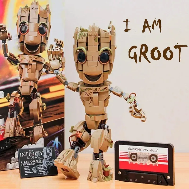 Строительные Блоки Disney Miniso Groot Superhero Совместимые С Lego 476 Предметов Набор Игрушек