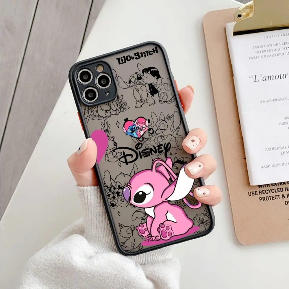 Прозрачный чехол Lilo & Stitch Disney для iPhone 17E, 17, 16, 16E, 15, 14, 13, 12, 11 Pro Max, 17 Air, 7, 8 Plus, XR, XS – Противоударный защитный чехол-броня (art.: 3920da75f4136) - 3920da75f4136