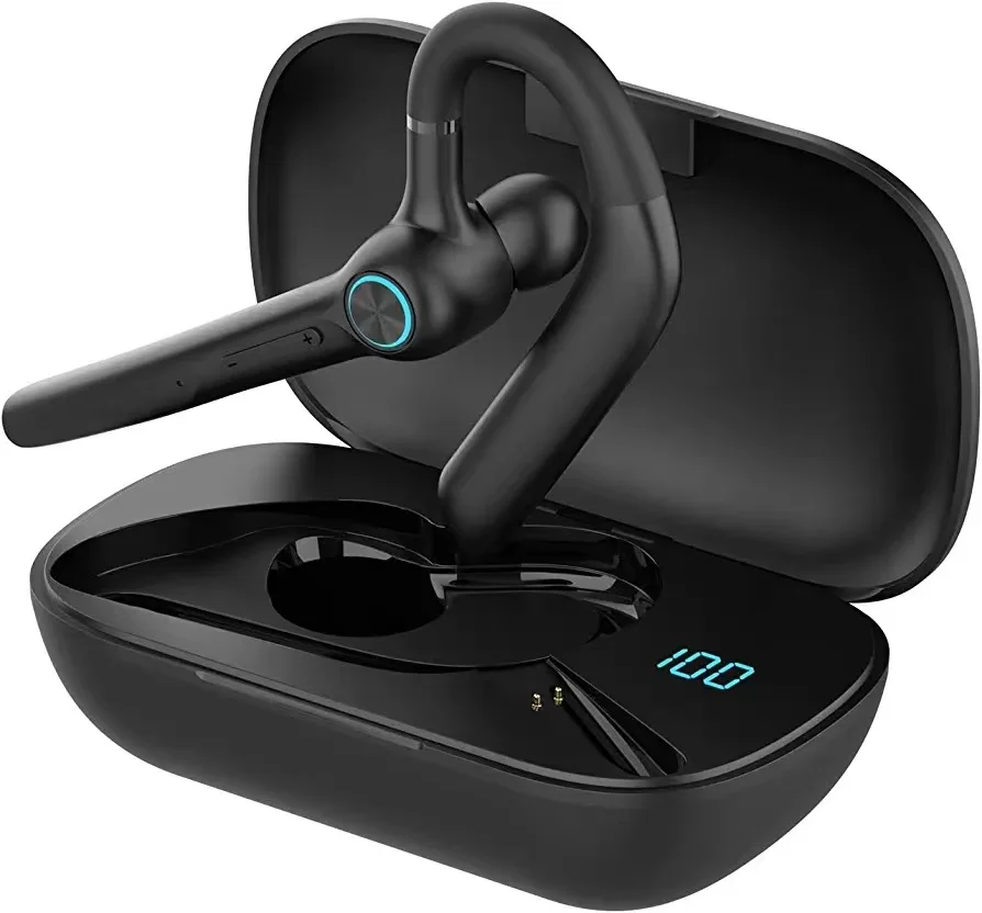 Гарнитура eppfun Bluetooth 5,2, беспроводной Bluetooth-наушник, встроенный двойной микрофон с шумоподавлением, время работы 50 часов, с зарядкой, Гарнитура eppfun Bluetooth 5,2, беспроводной Bluetooth-наушник, встроенный двойной микрофон с шумоподавлением, время работы 50 часов, с зарядкой,