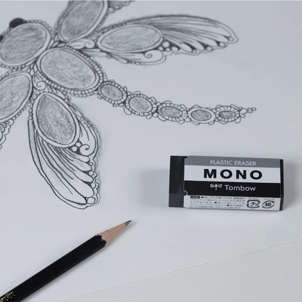 Ластик Tombow 57329 MONO Black, средний, 43x17x10 мм, чисто удаляет следы, не повреждая бумагу PE-01AB (art.: 3920dc6dbac71) - 3920dc6dbac71